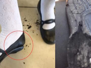 TikTok: calor derrite zapato de joven estudiante