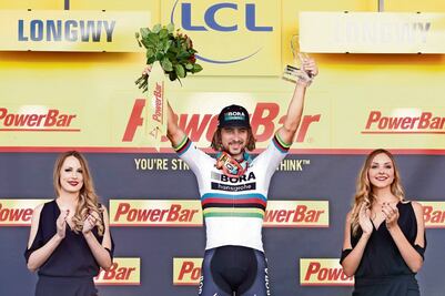 Hazaña de Sagan sin pedal