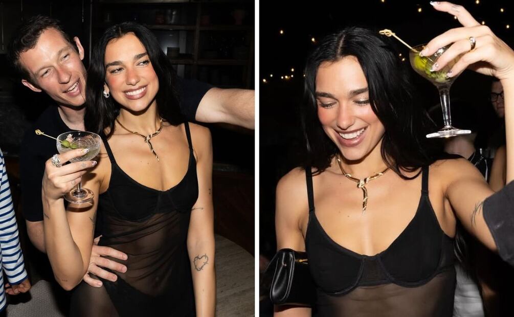Dua Lipa en compañía de su prometido, Callum Turner. Foto: Especial. Instagram @dualipa