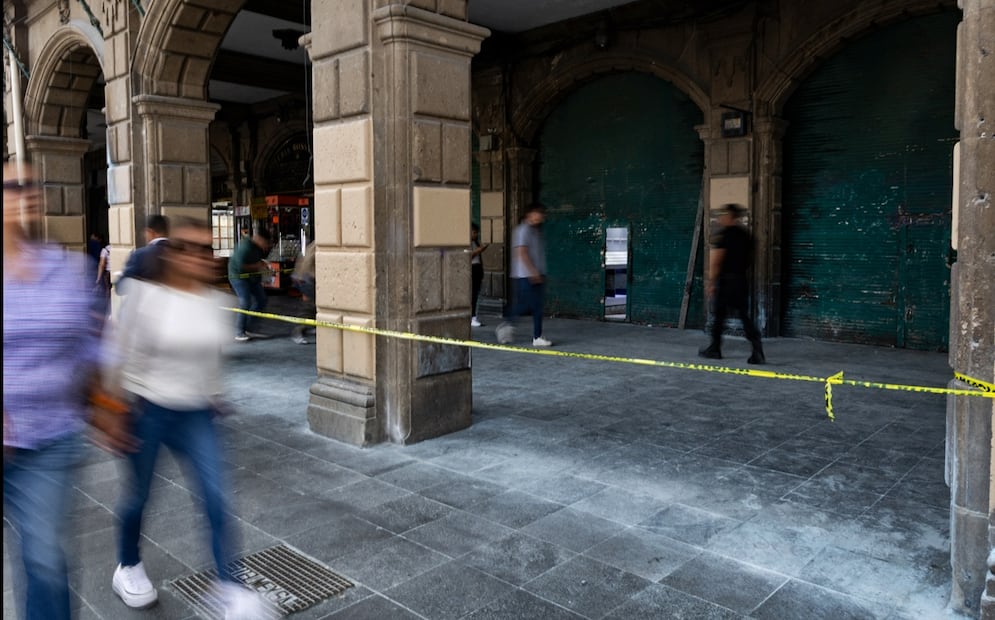 Joyerías del Centro Histórico de la Ciudad de México continúan cerradas a cuatro días de la marcha del 2 de octubre. Foto Hugo Salvador/ EL UNIVERSAL