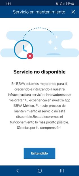 ¡En quincena! Usuarios reportan fallas intermitentes en servicio de app de BBVA 