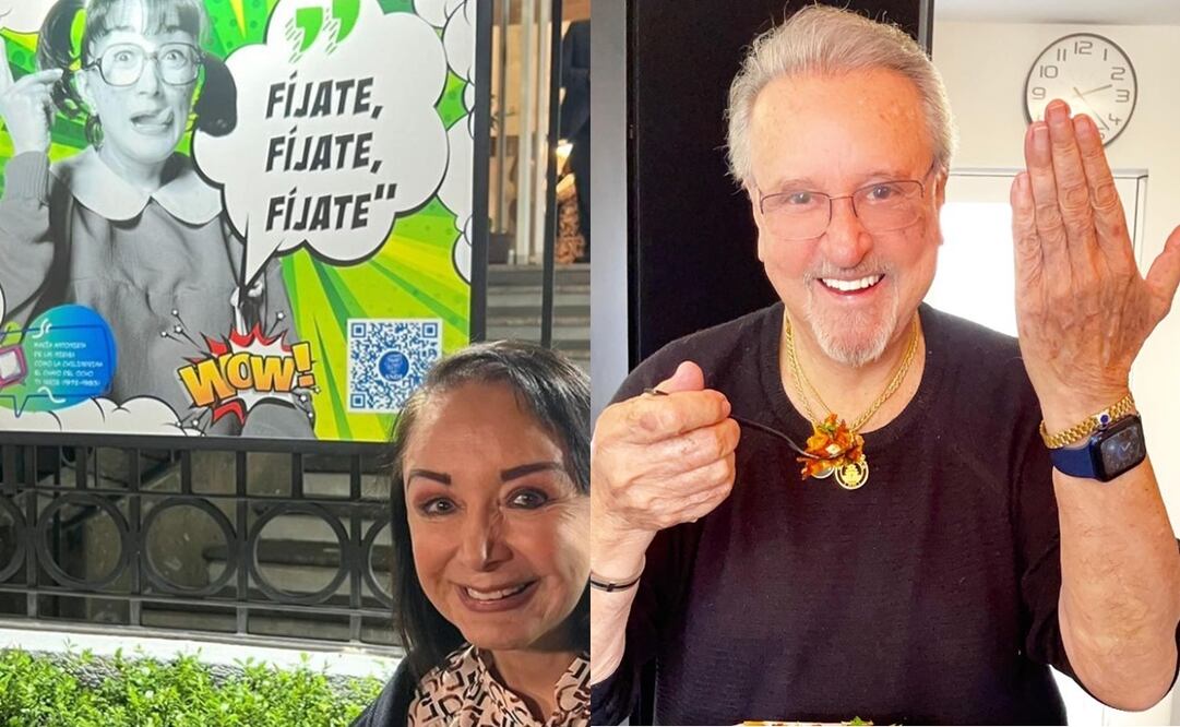 Carlos Villagrán y María Antonienta de las Nieves. Foto: Instagram oficial.