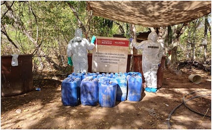 Desmantelan laboratorios clandestinos en Sinaloa; decomisan 120 litros de precursores químicos de drogas