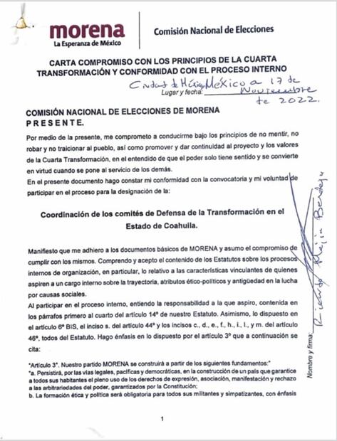 Al participar en proceso interno de Morena, Mejía Berdeja se comprometió a reconocer resultados de encuesta