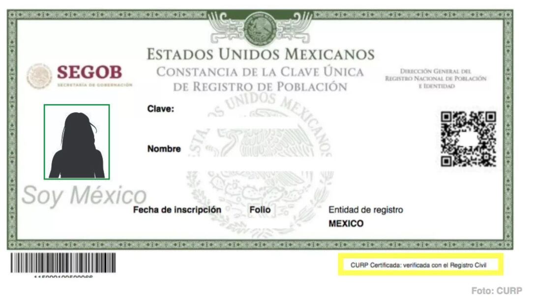 CURP con foto, así podrá ser el nuevo documento de identificación