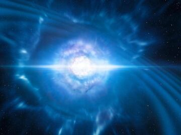 Por primera vez, observan luz y ondas gravitacionales de un suceso cósmico
