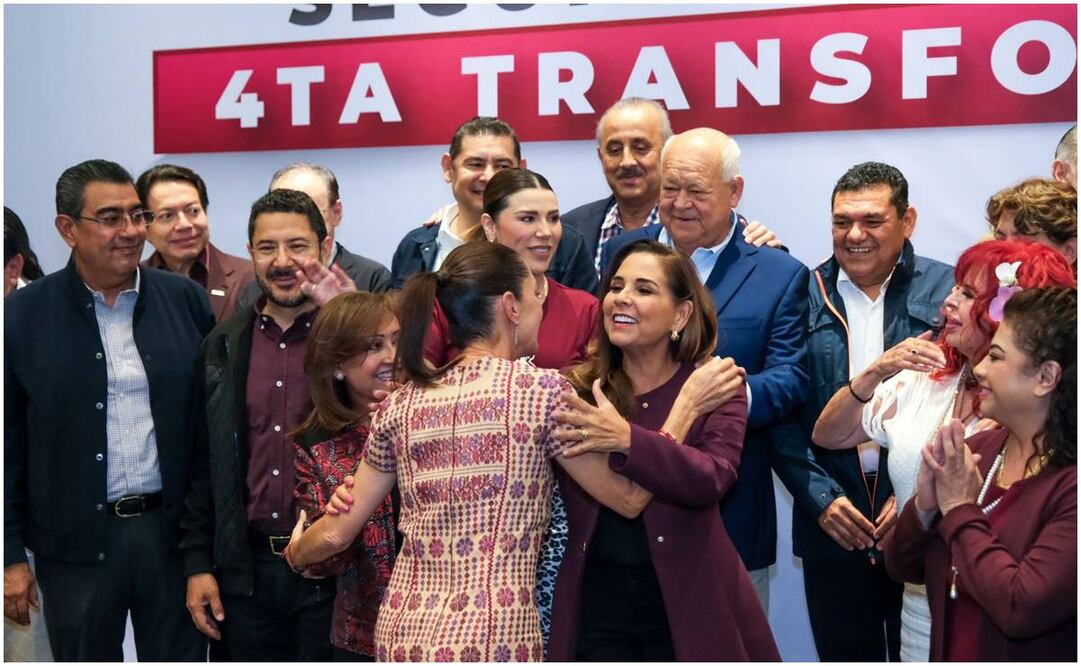 La gobernadora de Quintana Roo, Mara Lezama Espinosa acompañó a la presidenta electa de México, Claudia Sheinbaum en el VII Congreso Nacional Extraordinario de Morena este 22 de septiembre del 2024. Foto: Especial