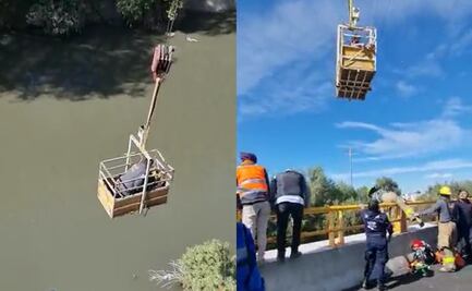 Rescatan a enfermero tras caer en canal de aguas negras en Tecámac
