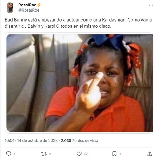 Memes tras la polémica de Bad Bunny y J Balvin. Foto: Redes Sociales
