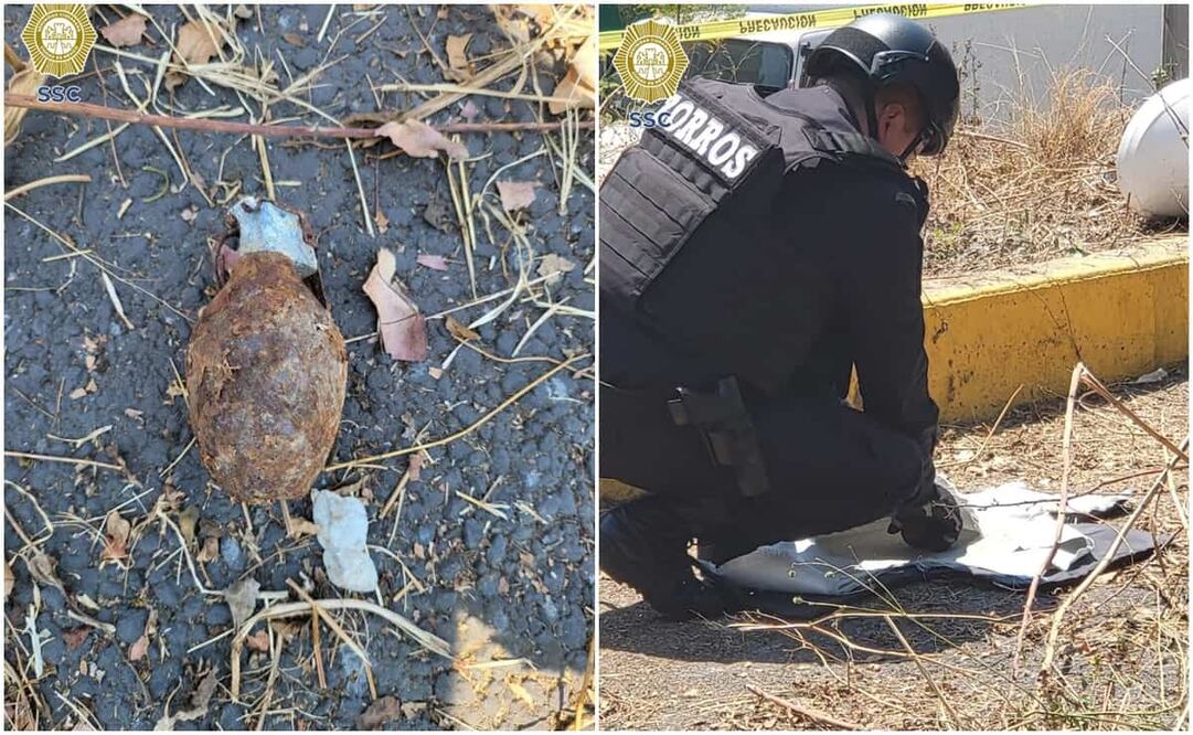 Policías señalaron que se trataba de una granada de fragmentación oxidada