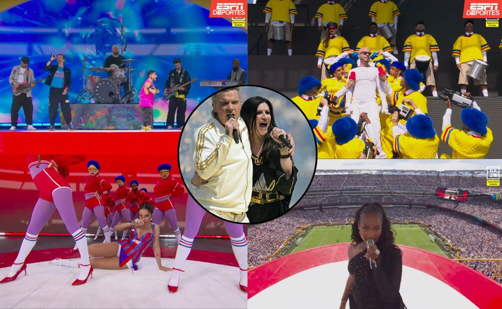 El artista colombiano, J Balvin hizo bailar a las gradas con el tema 'Mi gente' y 'Reggaeton'. Foto: ESPN Deportes y DAZN