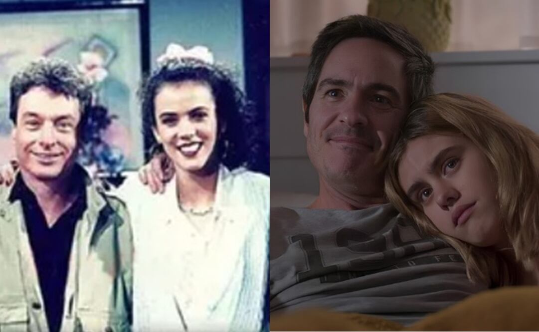 César Costa y Edith Márquez en "Papá soltero" en 1987 y Mauricio Ochmann y Ana Tena en la versión de Vix. Foto: Instagram oficial de Vix y César Costa.