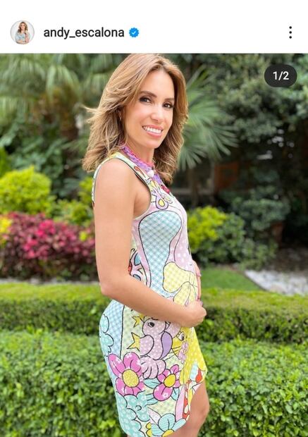 Cuánto cuesta el vestido que usó Andrea Escalona al anunciar su embarazo 