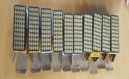 Aseguran 500 cartuchos en el AICM