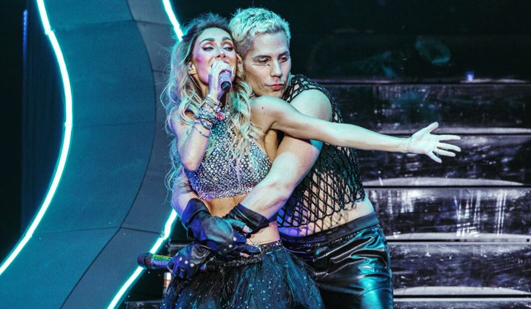 Christian Chávez y Anahí durante la gira "Soy Rebelde Tour 2023".
Foto: Instagram