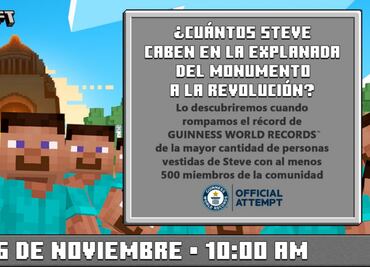¡Prepara tu espada de diamante!; Xbox México y Minecraft buscan romper récord Guinness de la mayor cantidad de Steves