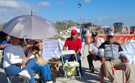 Ejidatarios frenan obras del Tren Maya en Yucatán; denuncian intento de despojo de tierras