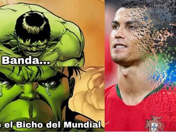 Cristiano Ronaldo fue blanco de memes tras la eliminación de Portugal