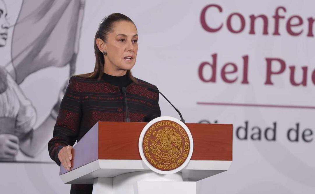 La presidenta Claudia Sheinbaum durante la mañanera del 17 de diciembre del 2025. Foto: Gabriel Pano / EL UNIVERSAL