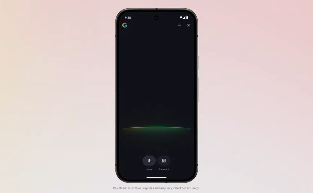 Google prueba chats de voz con IA en tiempo real en el buscador. Imagen: captura de pantalla