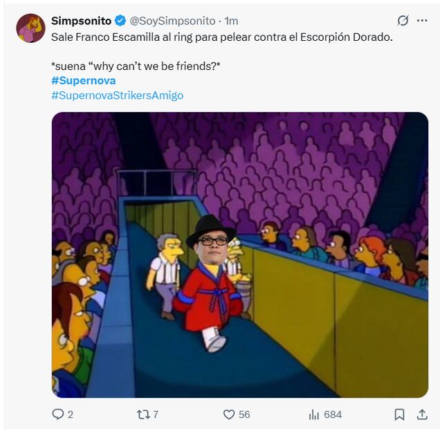 Usuarios en redes sociales compartieron memes y reacciones graciosas ante los primeros combates del Supernova Strikers 2025. Foto: Captura de pantalla
