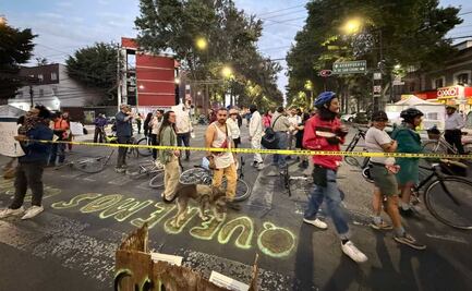 Ciclistas realizan bloqueo en Eje 1 Norte, en alcaldía Cuauhtémoc; exigen recuperación de espacios