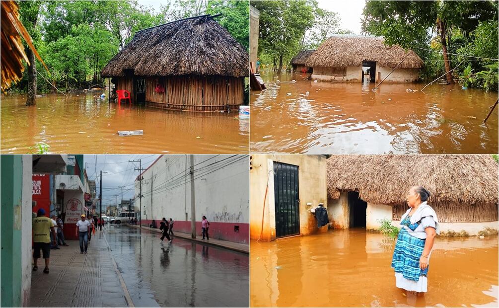 Alertan por lluvias fuertes este domingo en Yucatán y Campeche donde ya hay inundaciones. Foto: Especial