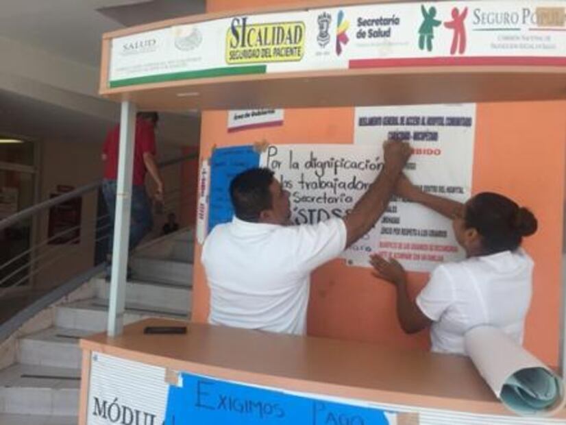 Trabajadores de salud inician paro en hospitales de Michoacán