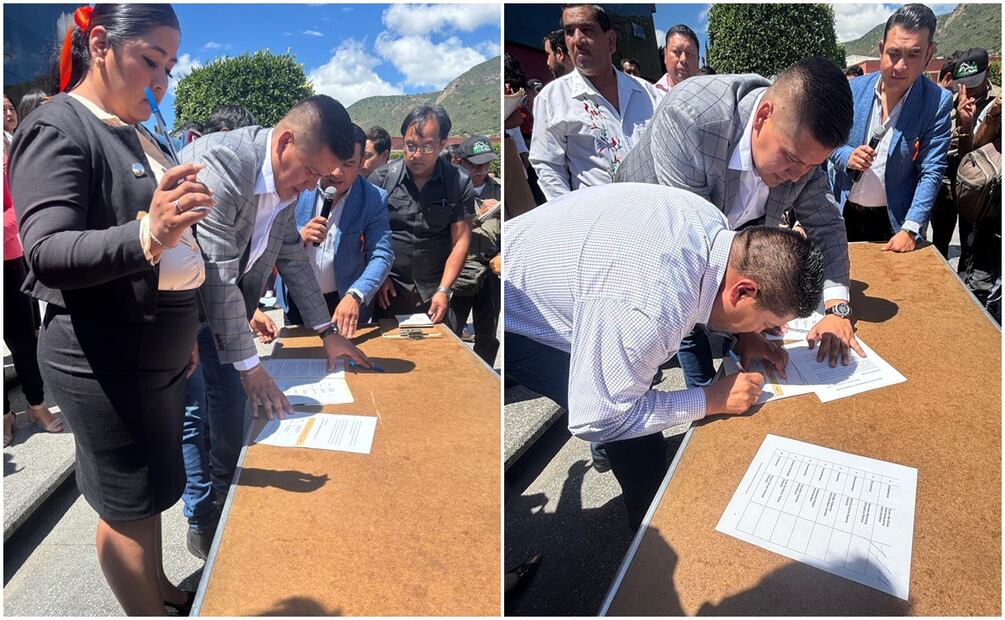 Los ediles, quienes formaron un bloque y firmaron un acuerdo, se pronunciaron a favor de colaborar con el gobierno estatal de Julio Menchaca (25/09/2024). Foto: Especial