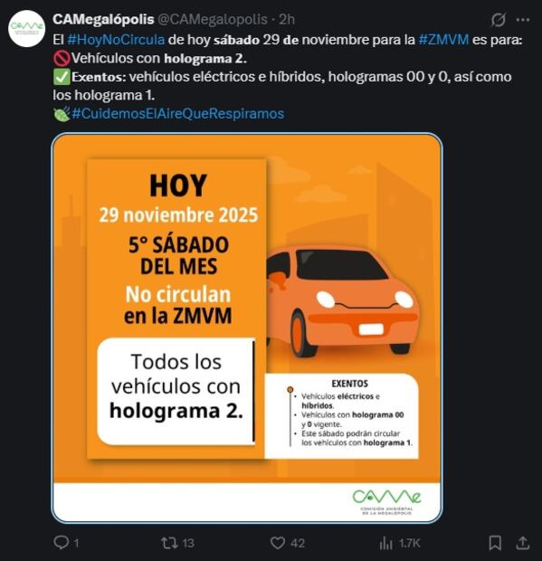 No circula. Foto: captura de pantalla