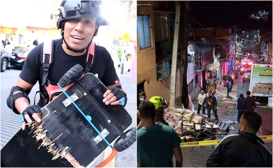 El youtuber se atrevió a lanzarse por la bajada más peligrosa de CDMX. Foto: YouTube y ESPECIAL