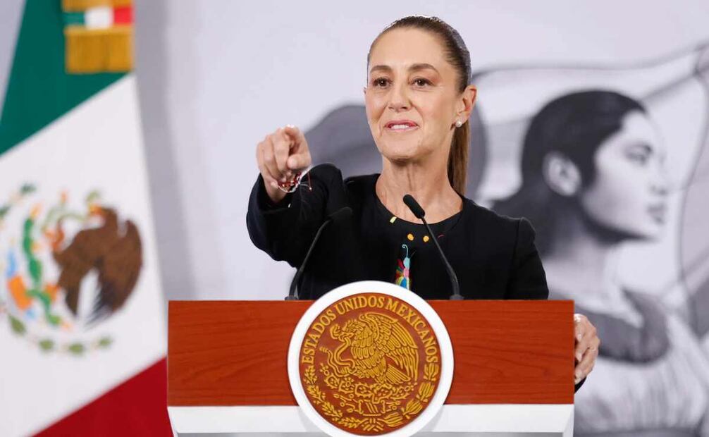La presidenta Claudia Sheinbaum durante la mañanera del 11 de diciembre del 2025. Foto: Diego Simón / EL UNIVERSAL