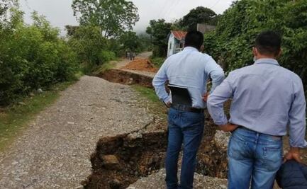 Al menos 22 familias afectadas por la aparición de grietas en Tlanchinol, Hidalgo