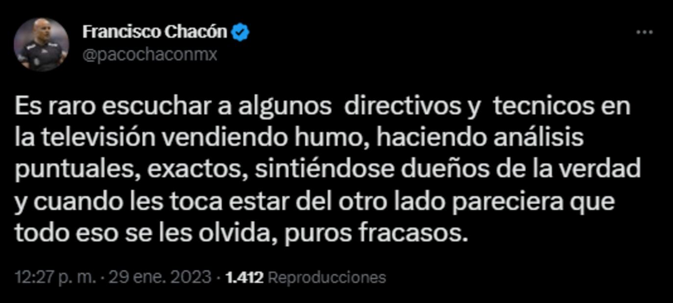 Paco Chacón ahora tunde a Ricardo Peláez