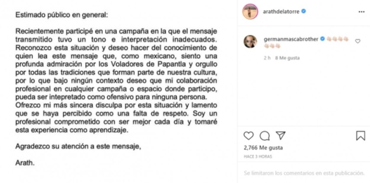 Arath de la Torre se disculpa por el "tono e interpretación inadecuados" con los Voladores de Papantla