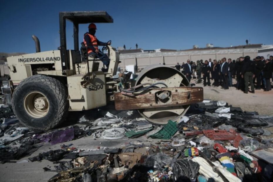Drogas, refrigeradores, hasta guitarras: destruyen objetos decomisados en Cereso de Ciudad Juárez