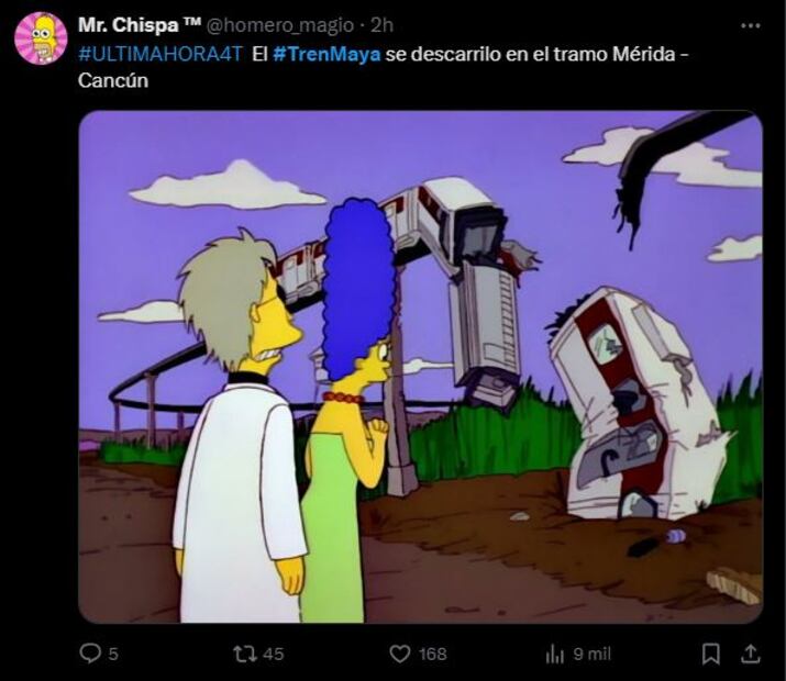 Los mejores memes que dejó el descarrilamiento del Tren Maya. Foto: Captura de pantalla