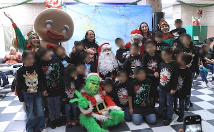 ¡El Grinch y Santa juntos! Celebran posada y cena navideña para menores del Centro de Estancia Transitoria de la Fiscalía capitalina
