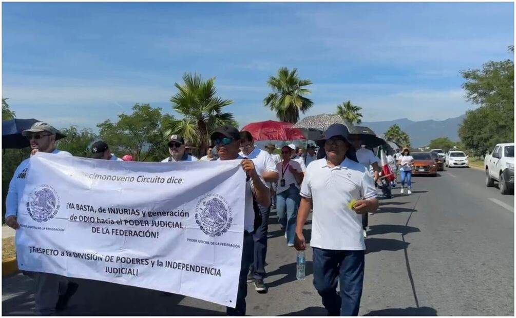 En Tamaulipas marchan contra la reforma judicial. Foto: Especial