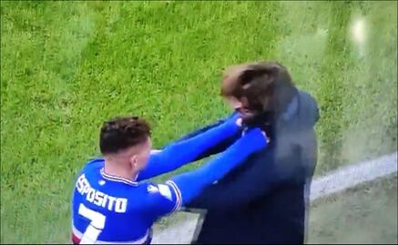VIDEO: Andrea Pirlo fue "víctima" del eufórico festejo de uno de sus jugadores en la Sampdoria