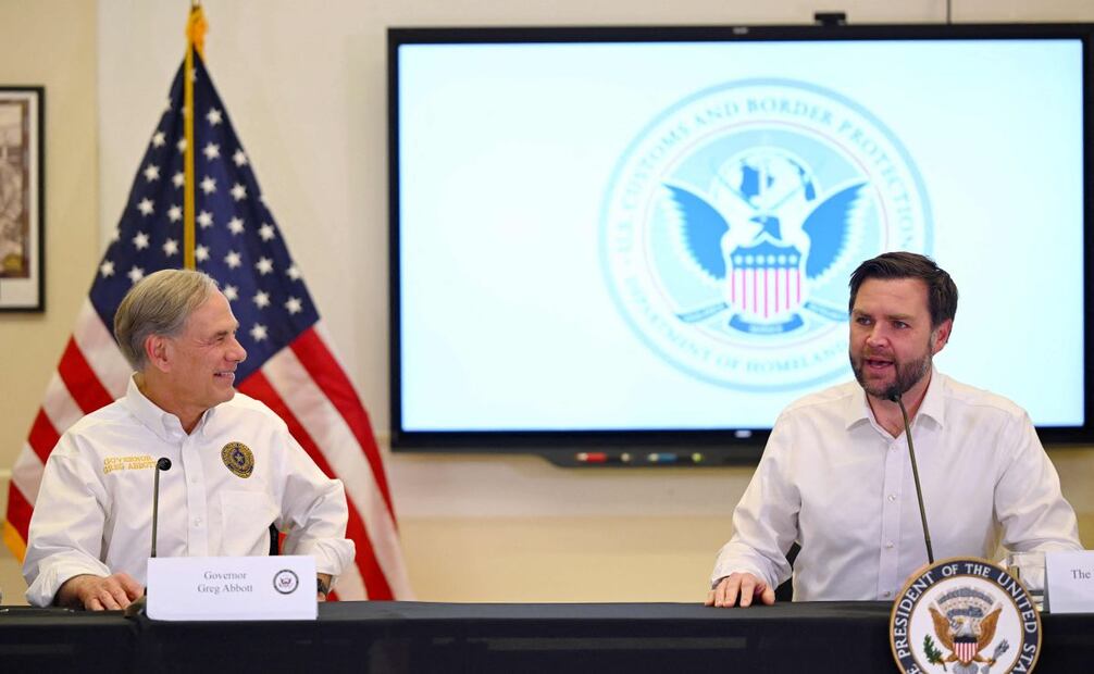 JD Vance, llegó el miércoles a la frontera sur de su país con México. (05/03/25) Foto: AFP