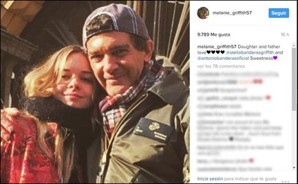 Melanie Griffith comparte foto de Antonio Banderas y su hija