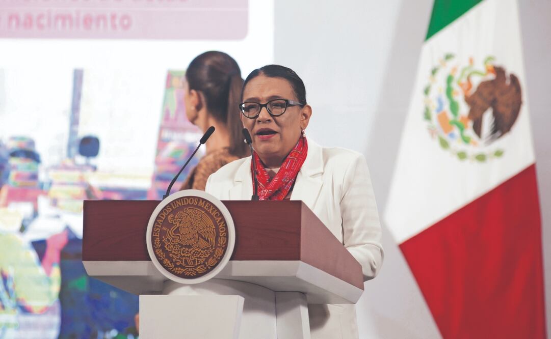 Rosa Icela Rodríguez refrendó la apertura del gobierno al diálogo con los maestros. Foto: de GABRIEL PANO. EL UNIVERSAL