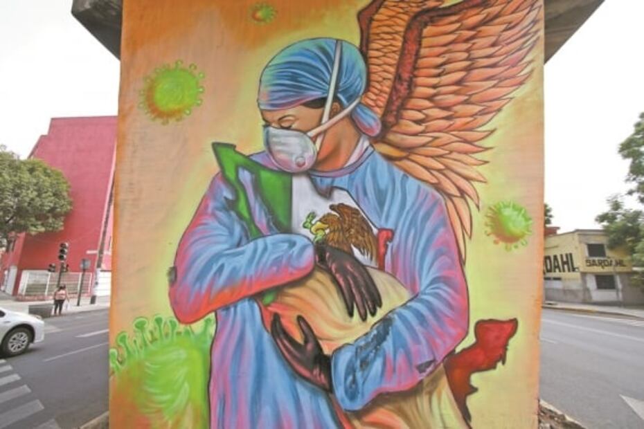 Graffiti artist paints mural in honor of Mexican healthcare workers fighting COVID-19