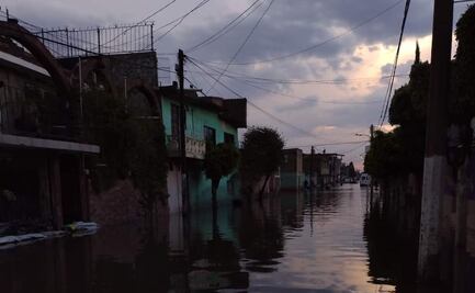 Dejan lluvias encharcamientos al oriente del Valle de México