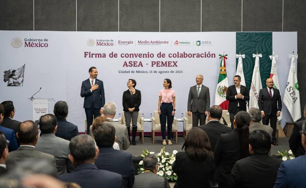 Pemex, Asea y Semarnat firman convenio. Foto: Especial