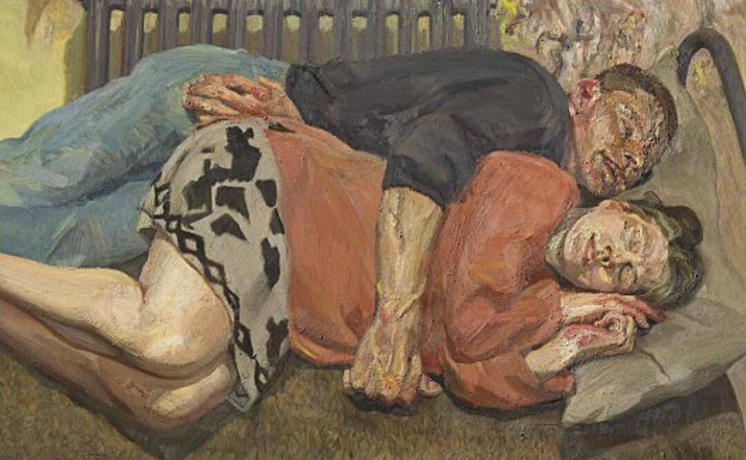 Aspecto del óleo “Ib and her housband” (1992), de Lucian Freud, con un precio estimado de uno 19.8 millones de dólares. (FOTO: Christie's)