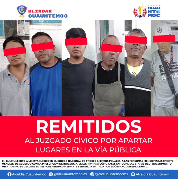 Durante el operativo, también se realizaron 15 infracciones a vehículos, 2 garantías y el traslado de 7 motocicletas al depósito por estacionarse en banquetas o zonas prohibidas en las calles de la colonia Algarín. (Foto: especial)