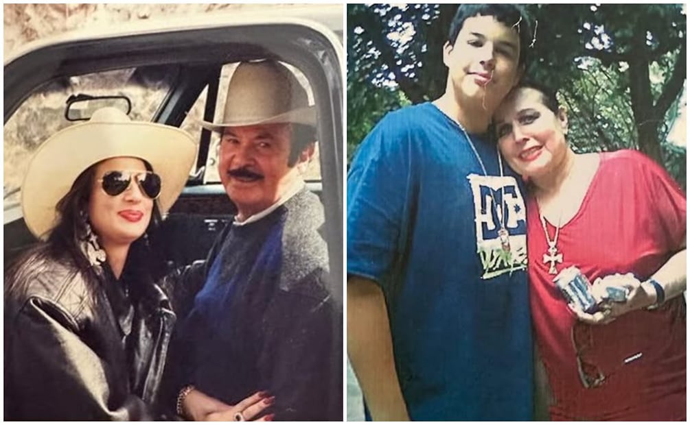 Antonio Aguilar y Flor Silvestre con Carmen Treviño y su hijo Emiliano Aguilar.