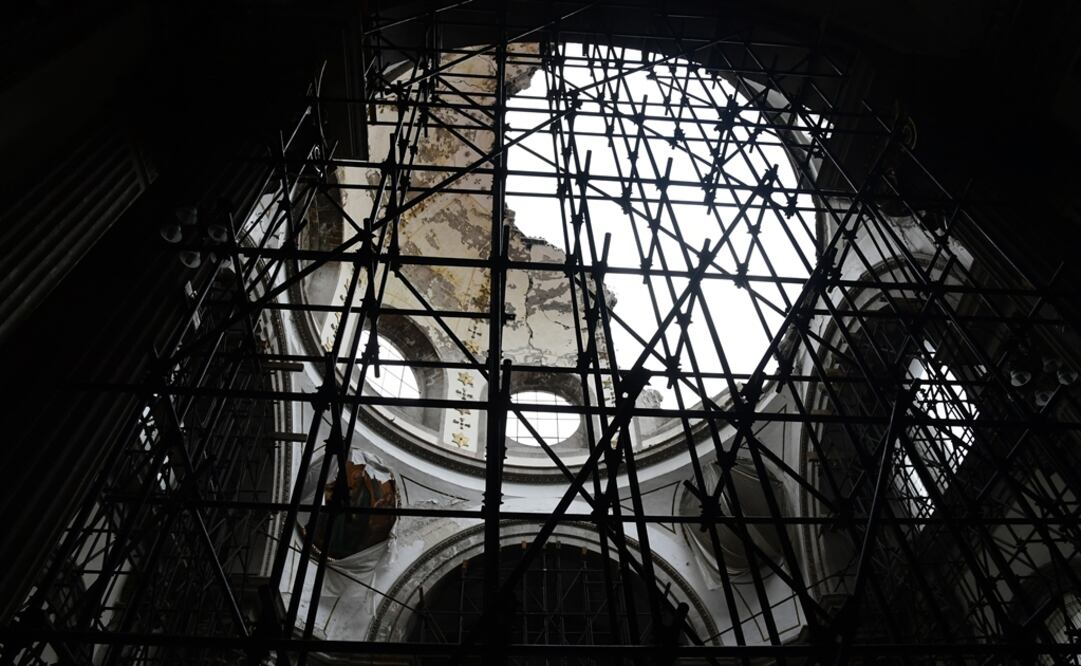 El rostro de la Ciudad de México no ha cambiado mucho desde la tarde del 19 de septiembre de 2017. En la imagen, Parroquia de Nuestra Señora de los Ángeles. Foto: Francisco Rodríguez / EL UNIVERSAL